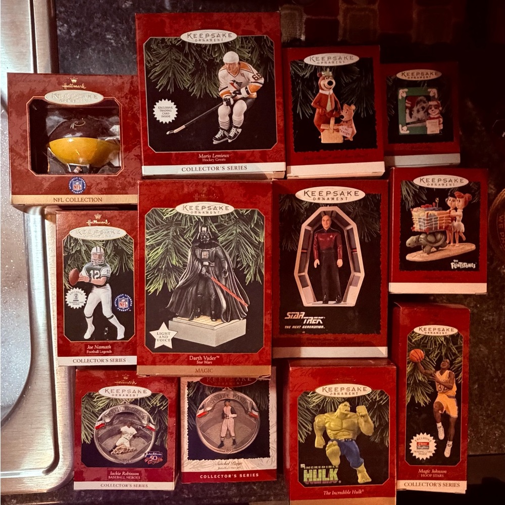 Hallmark Red and Black Collectible Ornament Box Set